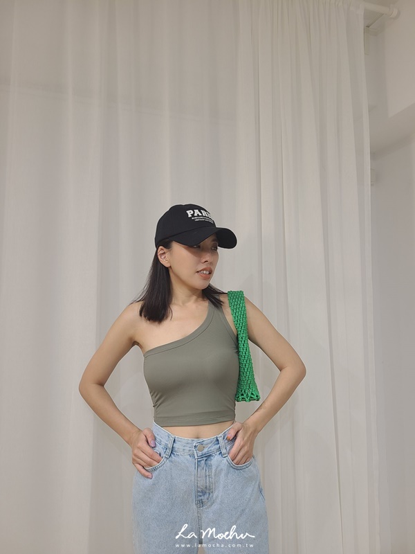 單肩設計感BRA背心
